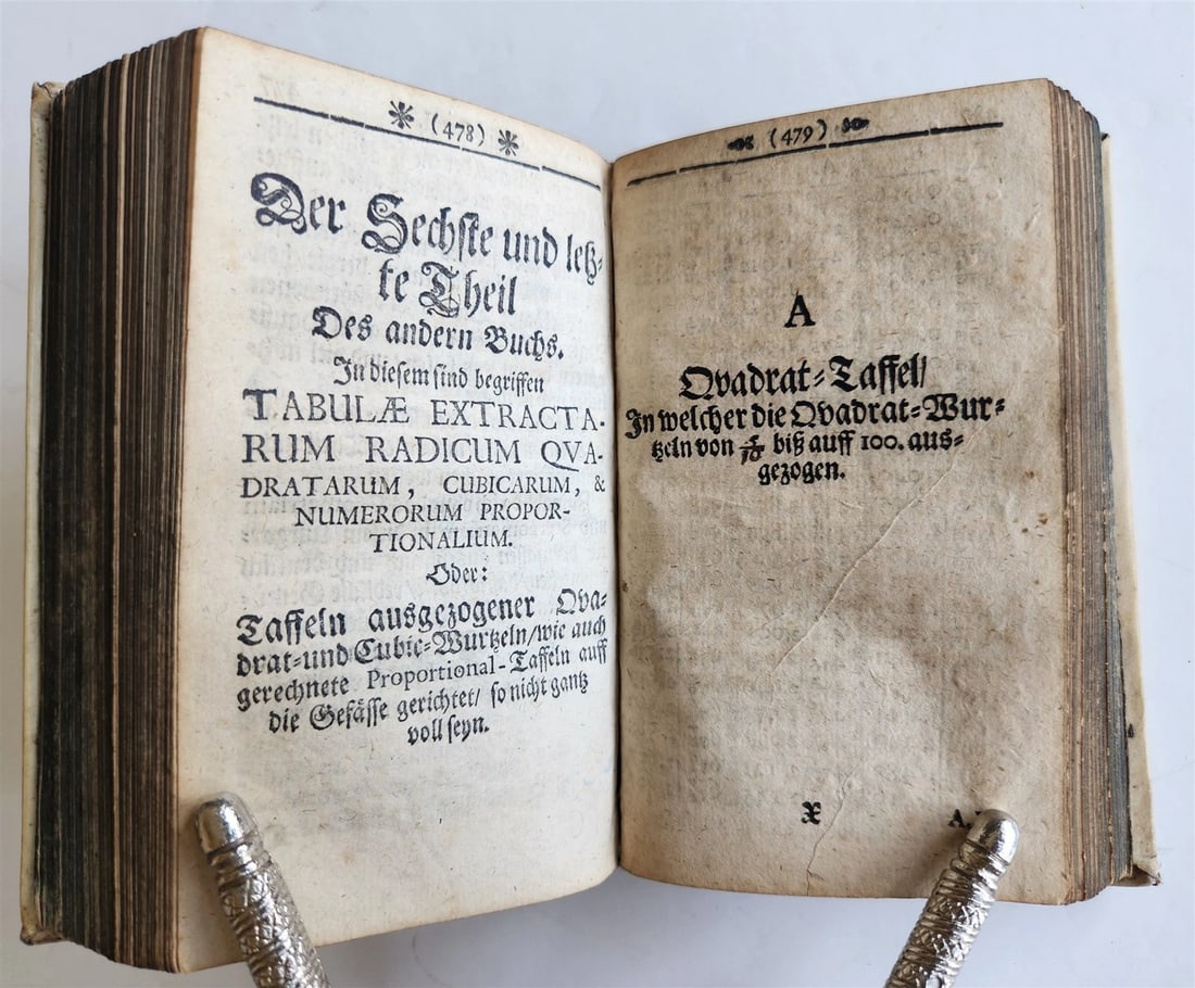 1712 GEOMETRY ILLUSTRATED antique in GERMAN vellum bound - 10