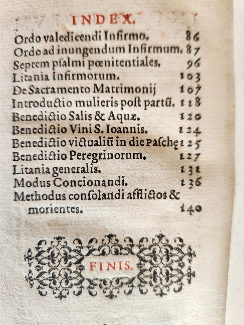 1587 CANON LAW in LATIN by Urban von Trenbach antique PIGSKIN BINDING - 13