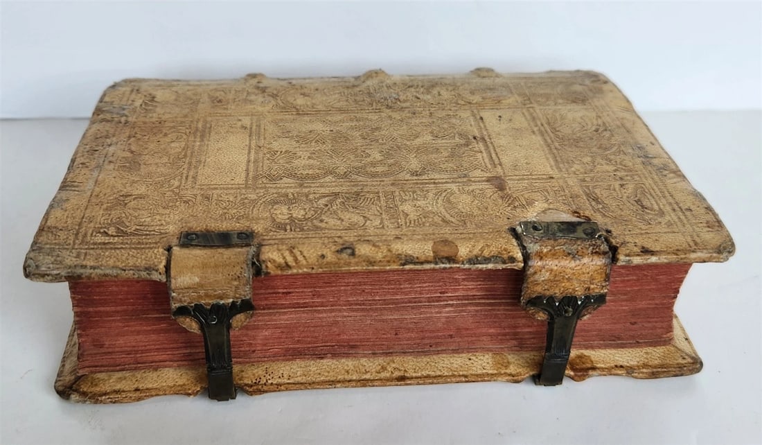 1587 CANON LAW in LATIN by Urban von Trenbach antique PIGSKIN BINDING (1 of 14)