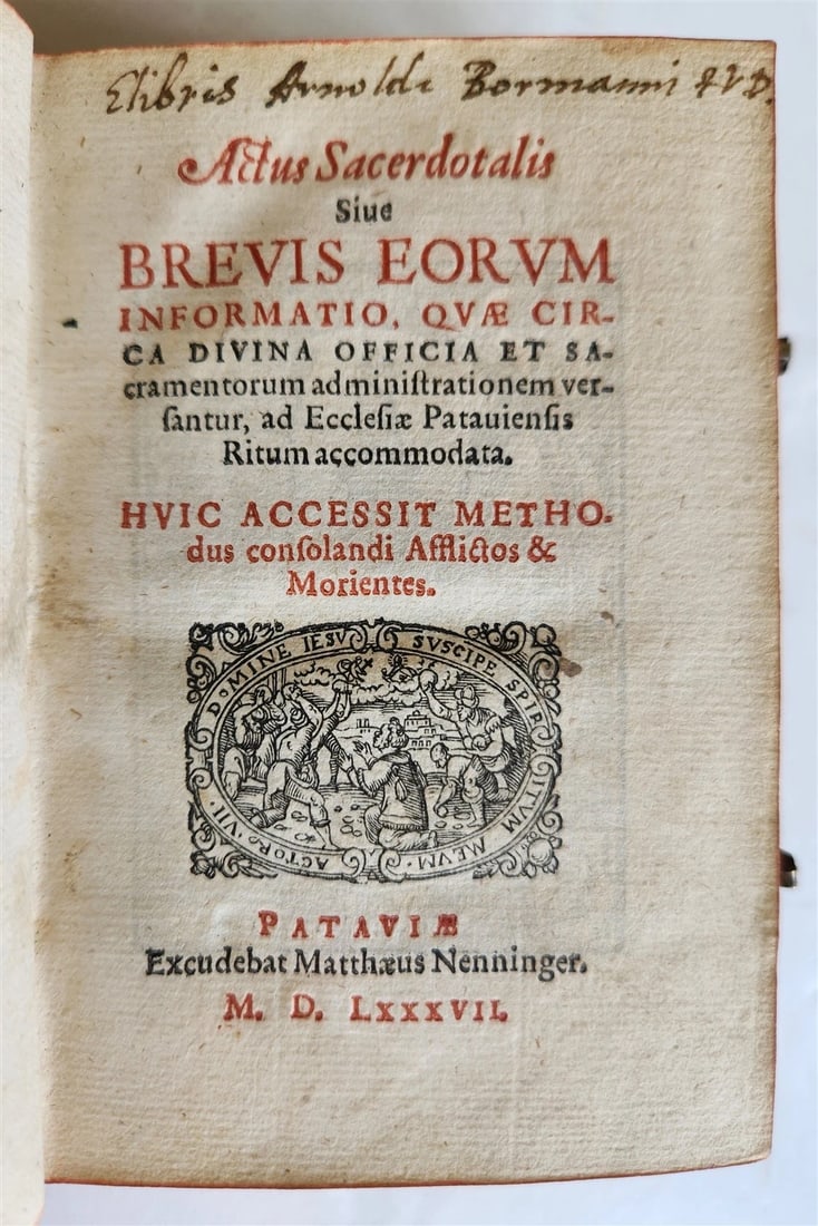 1587 CANON LAW in LATIN by Urban von Trenbach antique PIGSKIN BINDING - 2