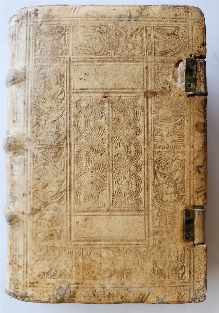 1587 CANON LAW in LATIN by Urban von Trenbach antique PIGSKIN BINDING - 7