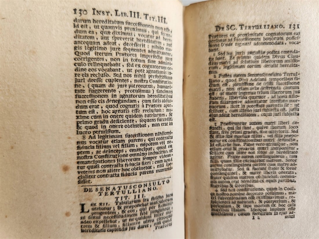 1678 JUSTINIAN LAW BOOK Sacratissimi principis, institutionum antique - 11