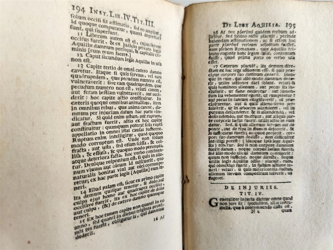 1678 JUSTINIAN LAW BOOK Sacratissimi principis, institutionum antique - 12