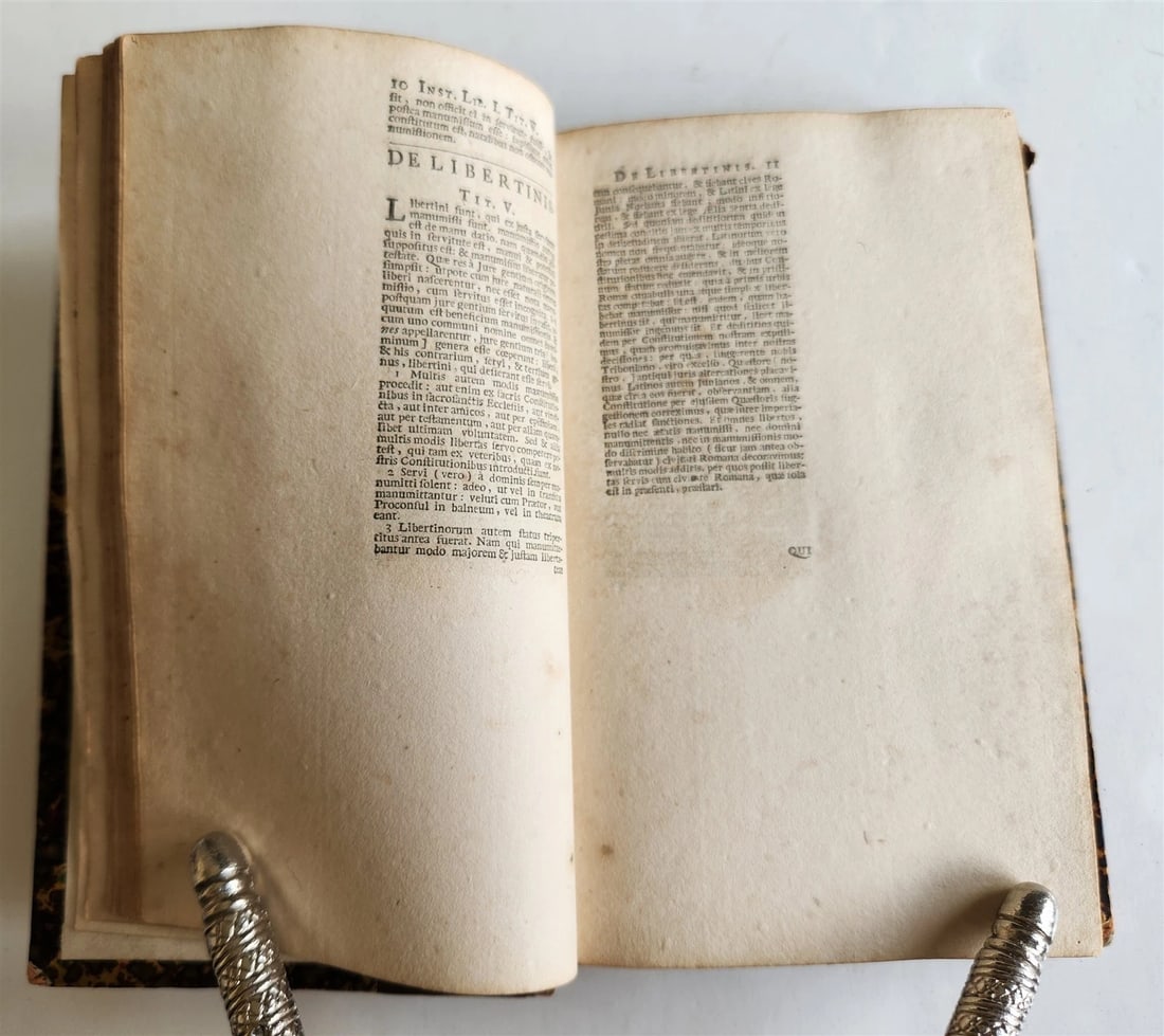 1678 JUSTINIAN LAW BOOK Sacratissimi principis, institutionum antique - 7