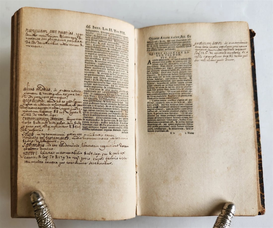 1678 JUSTINIAN LAW BOOK Sacratissimi principis, institutionum antique - 8