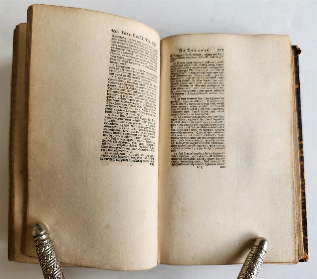 1678 JUSTINIAN LAW BOOK Sacratissimi principis, institutionum antique - 9