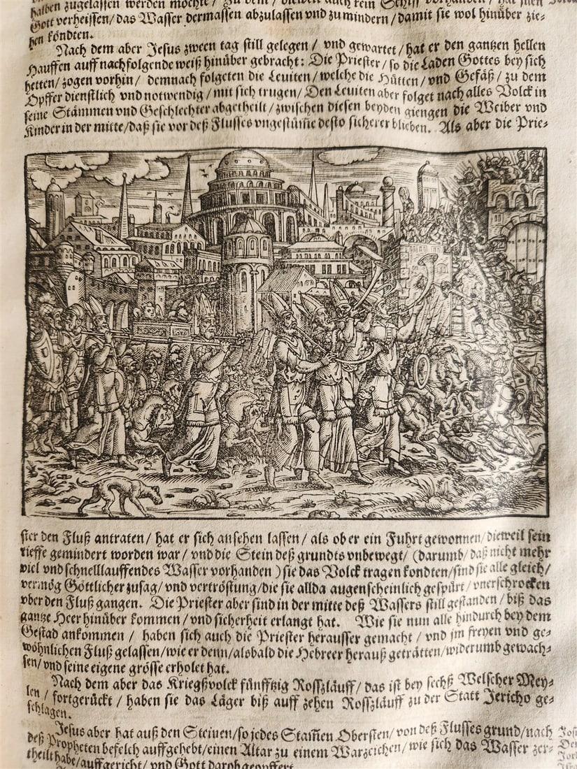 1569 FLAVIUS JOSEPHUS ILLUSTRATED JEWISH HISTORY antique PIGSKIN FOLIO JUDAICA - 10