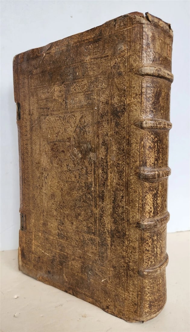1569 FLAVIUS JOSEPHUS ILLUSTRATED JEWISH HISTORY antique PIGSKIN FOLIO JUDAICA - 2