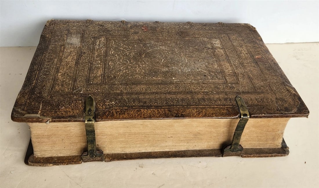 1569 FLAVIUS JOSEPHUS ILLUSTRATED JEWISH HISTORY antique PIGSKIN FOLIO JUDAICA - 5