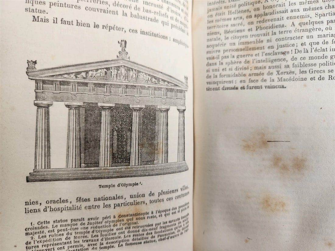 1876 HISTORY of GREECE antique VELLUM BOUND illustrated HISTOIRE CRECQUE - 5