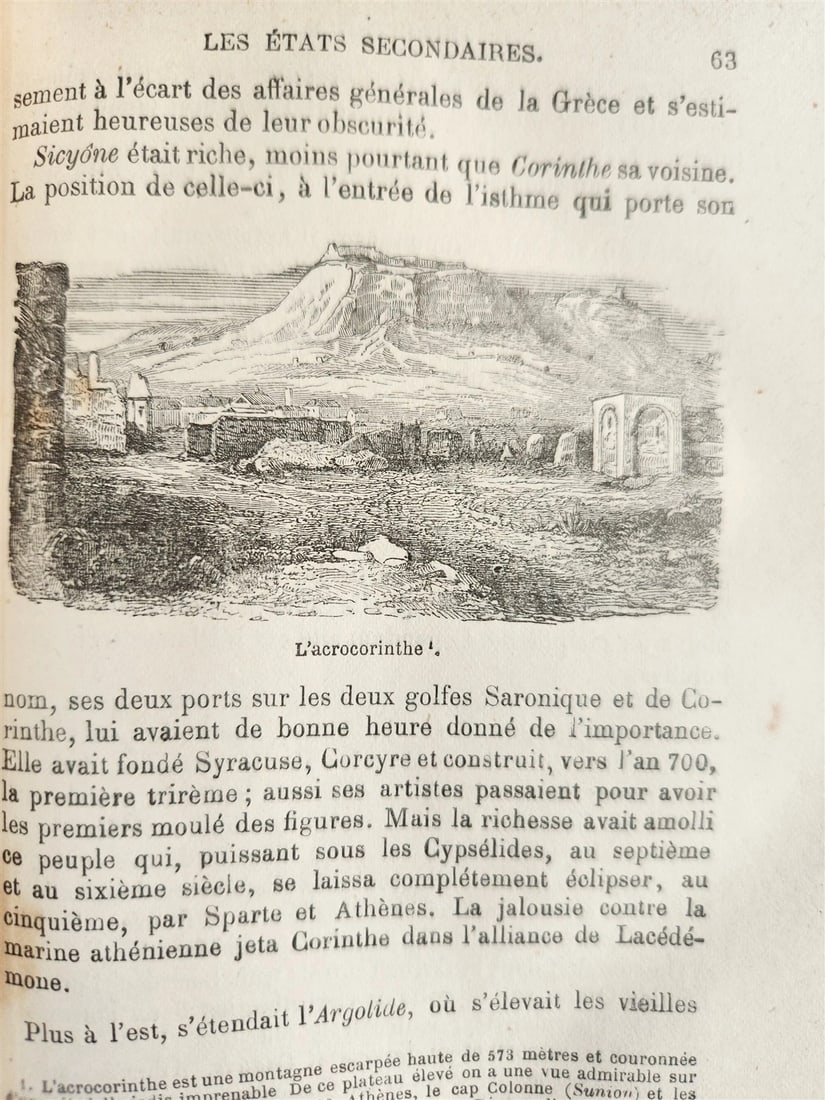 1876 HISTORY of GREECE antique VELLUM BOUND illustrated HISTOIRE CRECQUE - 6