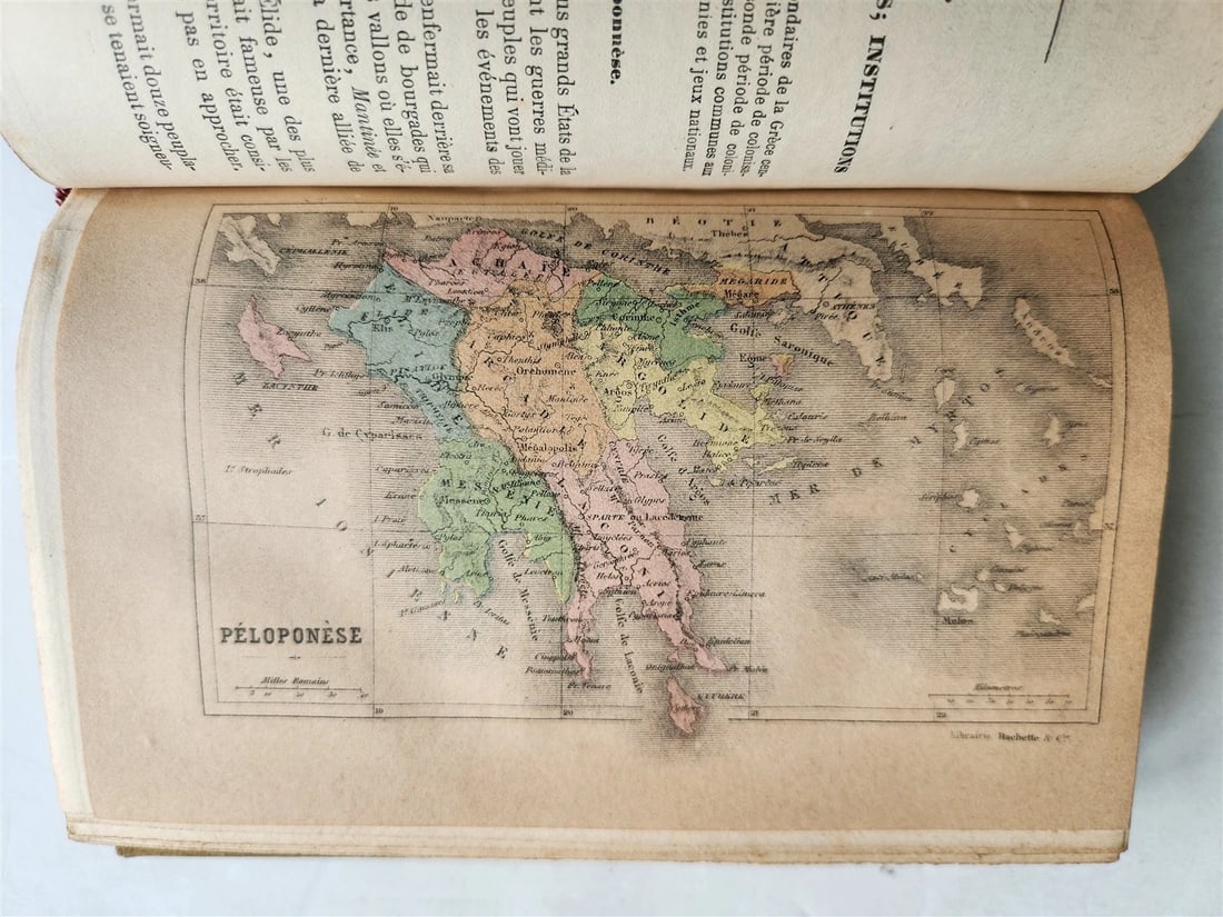 1876 HISTORY of GREECE antique VELLUM BOUND illustrated HISTOIRE CRECQUE - 7