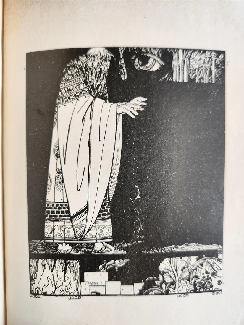 1910 LA MASCHERA di BRUTO antique poetry theatre VELLUM BOUND illustrated - 12