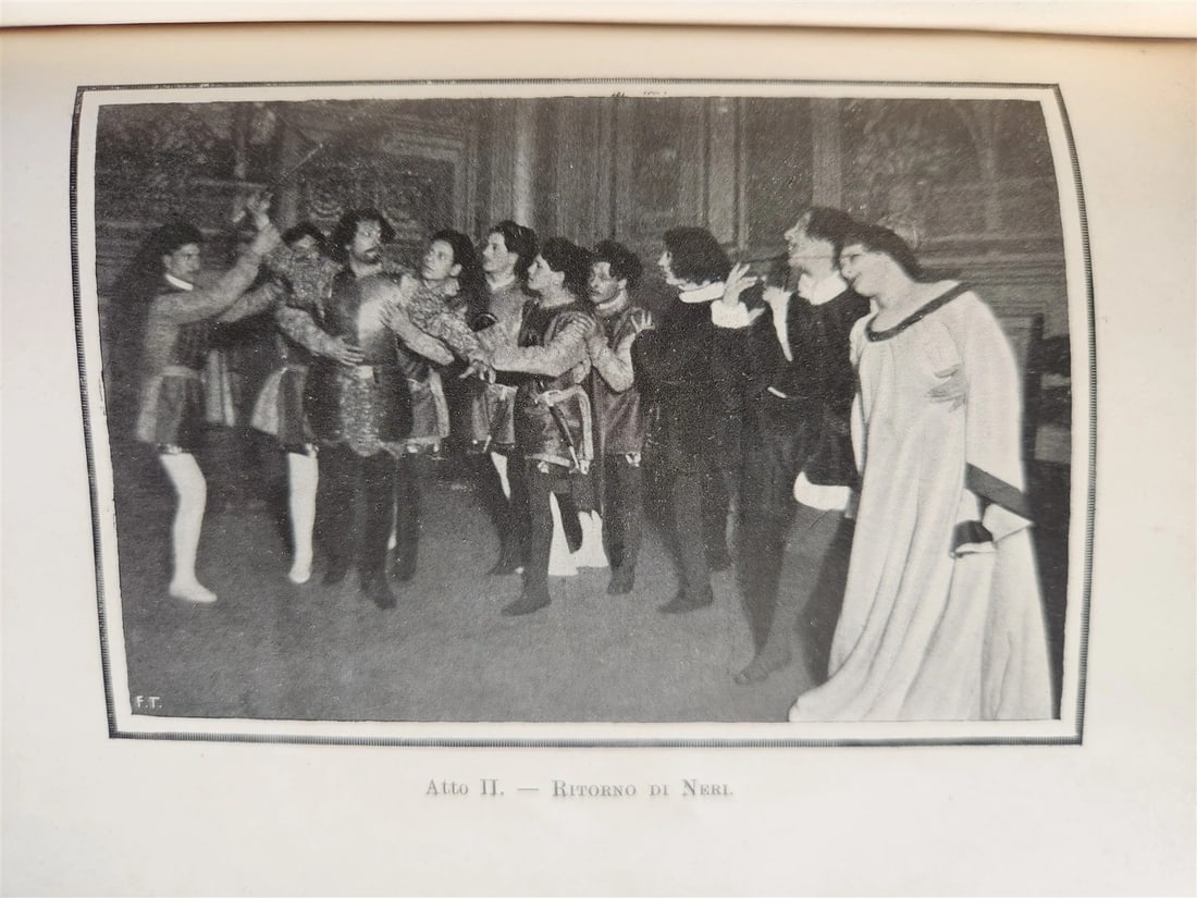 1910 LA MASCHERA di BRUTO antique poetry theatre VELLUM BOUND illustrated - 17