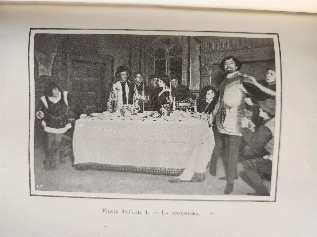 1910 LA MASCHERA di BRUTO antique poetry theatre VELLUM BOUND illustrated - 7