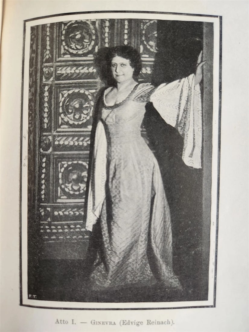 1910 LA MASCHERA di BRUTO antique poetry theatre VELLUM BOUND illustrated - 8