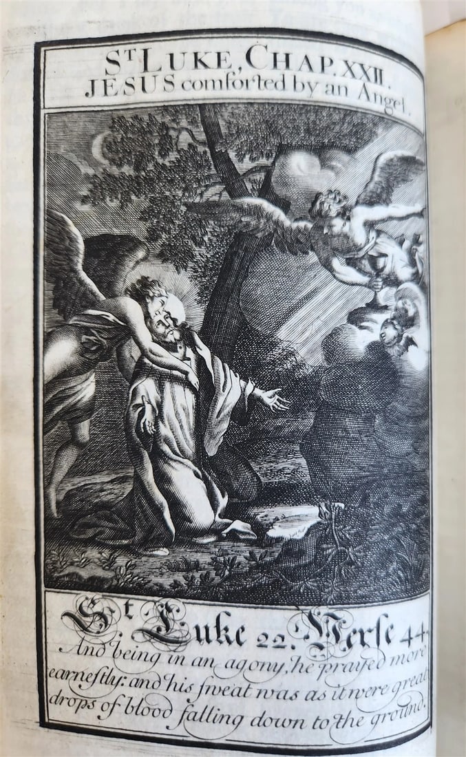 1707 BOOK OF COMMON PRAYER in ENGLISH w/ PSALMS of DAVID ANTIQUE illustrated - 13