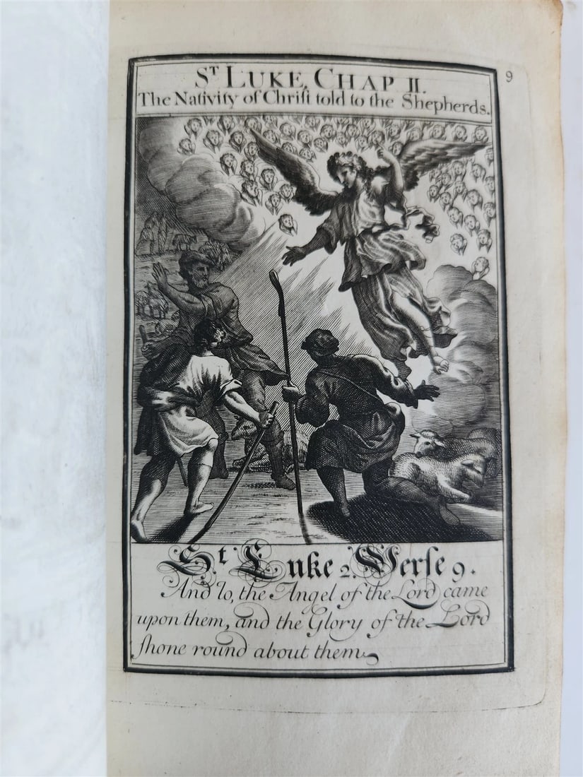 1707 BOOK OF COMMON PRAYER in ENGLISH w/ PSALMS of DAVID ANTIQUE illustrated - 18