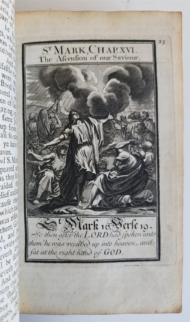 1707 BOOK OF COMMON PRAYER in ENGLISH w/ PSALMS of DAVID ANTIQUE illustrated - 7
