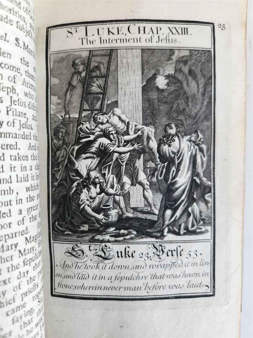1707 BOOK OF COMMON PRAYER in ENGLISH w/ PSALMS of DAVID ANTIQUE illustrated - 9