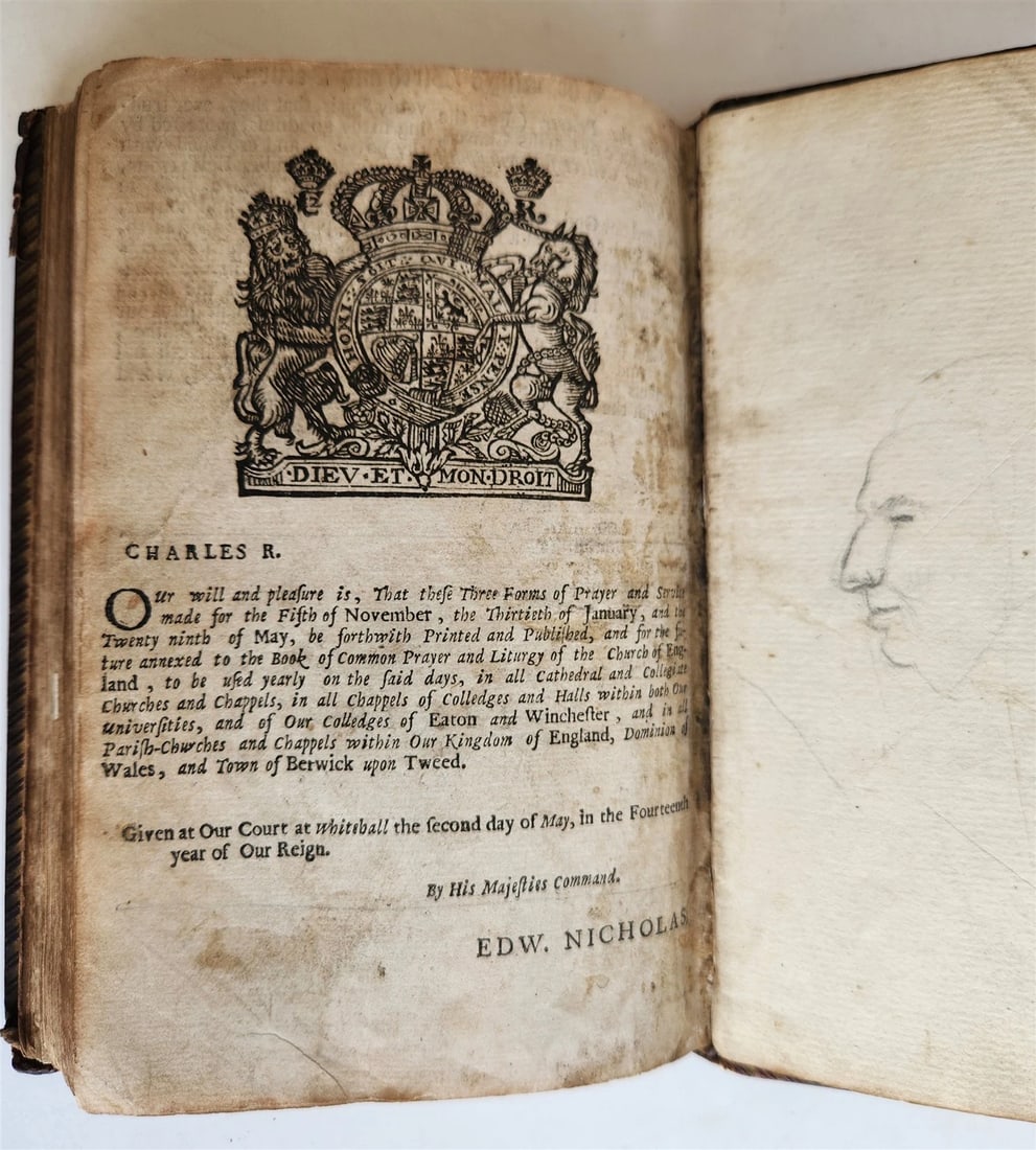 1680 BOOK OF COMMON PRAYER fully illustrated ANTIQUE in ENGLISH - 4