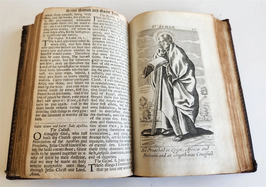 1680 BOOK OF COMMON PRAYER fully illustrated ANTIQUE in ENGLISH - 7