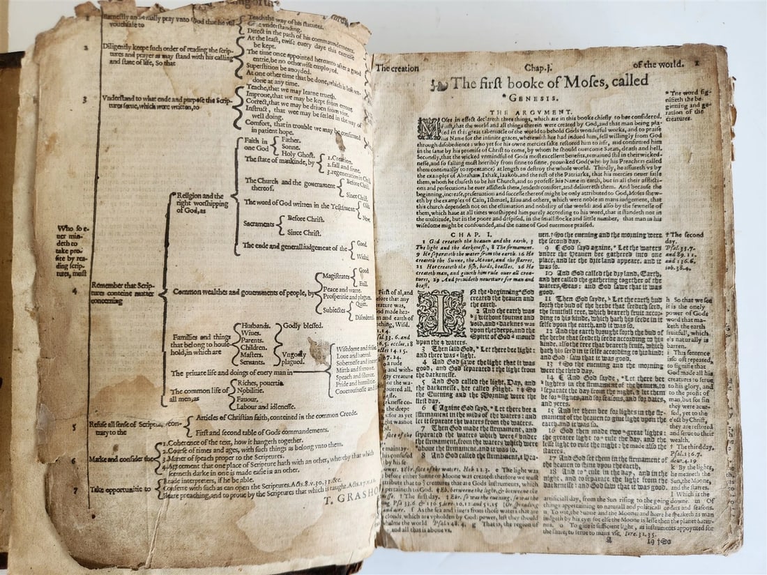 1607 BREECHES BIBLE in ENGLISH antique 17th CENTURY - 7