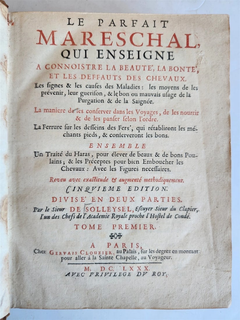 1680 COMPLEAT HORSEMAN antique ILLUSTRATED Le parfait mareschal by J. SOLLEYSEL - 3