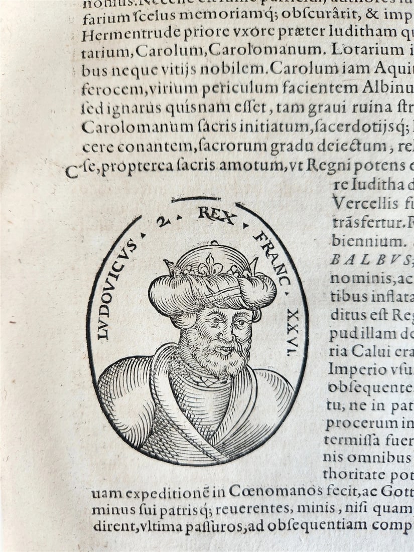 1601 HISTORY OF FRANCE LLUSTRATED FOLIO antique VELLUM De rebus gestis francorum - 7