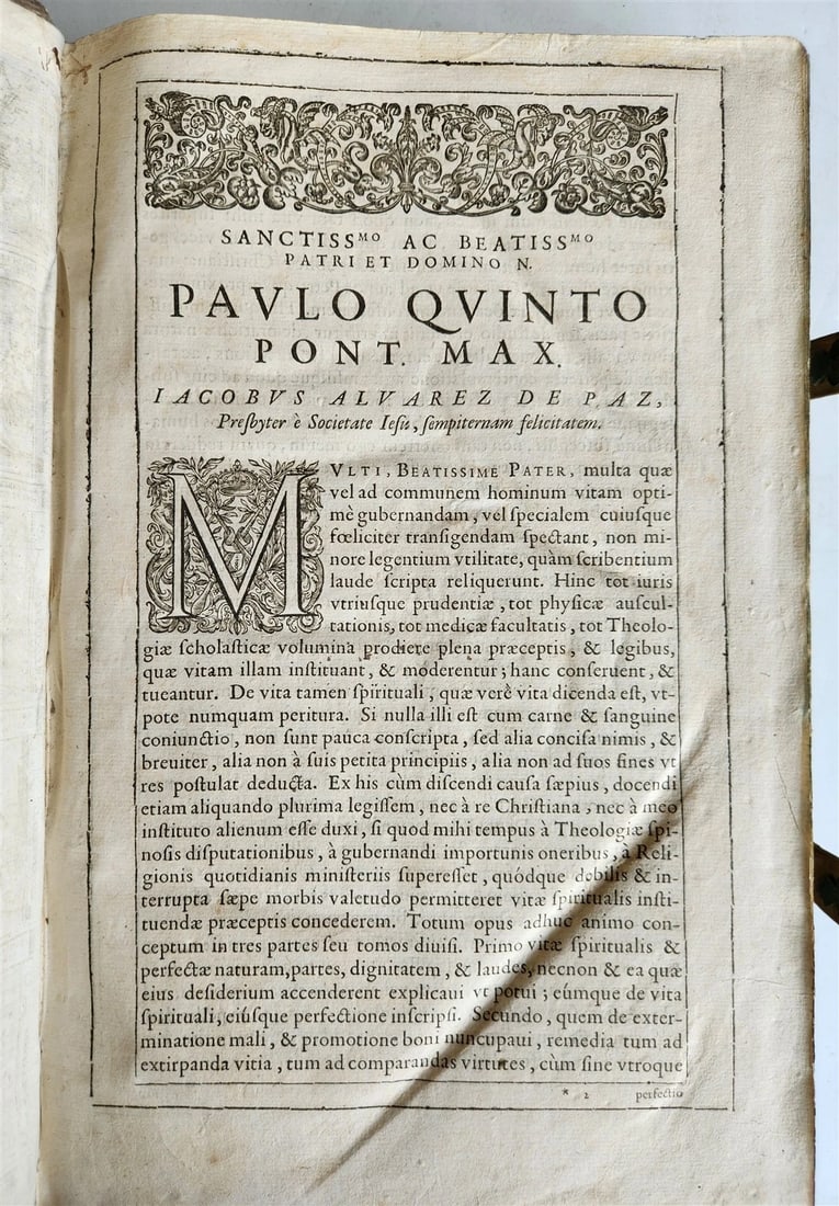 1617 De INQUISITIONE PACIS by JACOBI ALVAREZ antique HAND TOOLED PIGSKIN FOLIO - 7