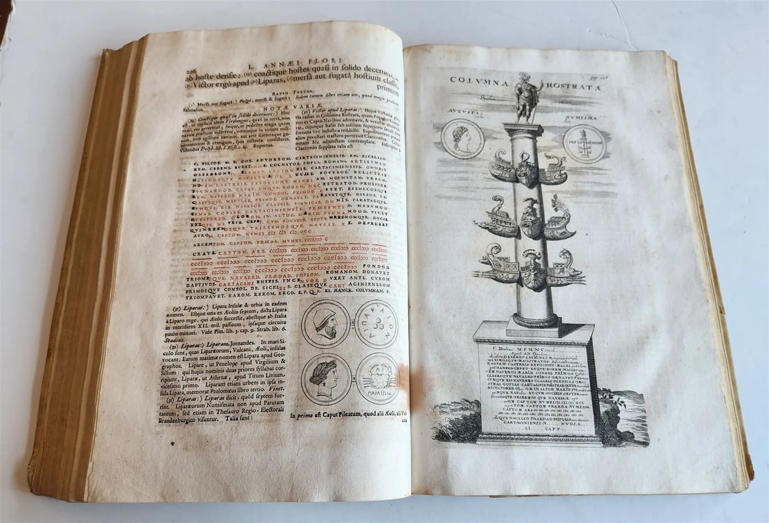 1704 ROMAN HISTORY ILLUSTRATED LARGE FOLIO antique VELLUM BOUND - 14