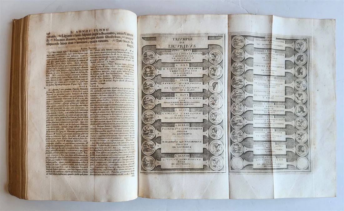 1704 ROMAN HISTORY ILLUSTRATED LARGE FOLIO antique VELLUM BOUND - 16