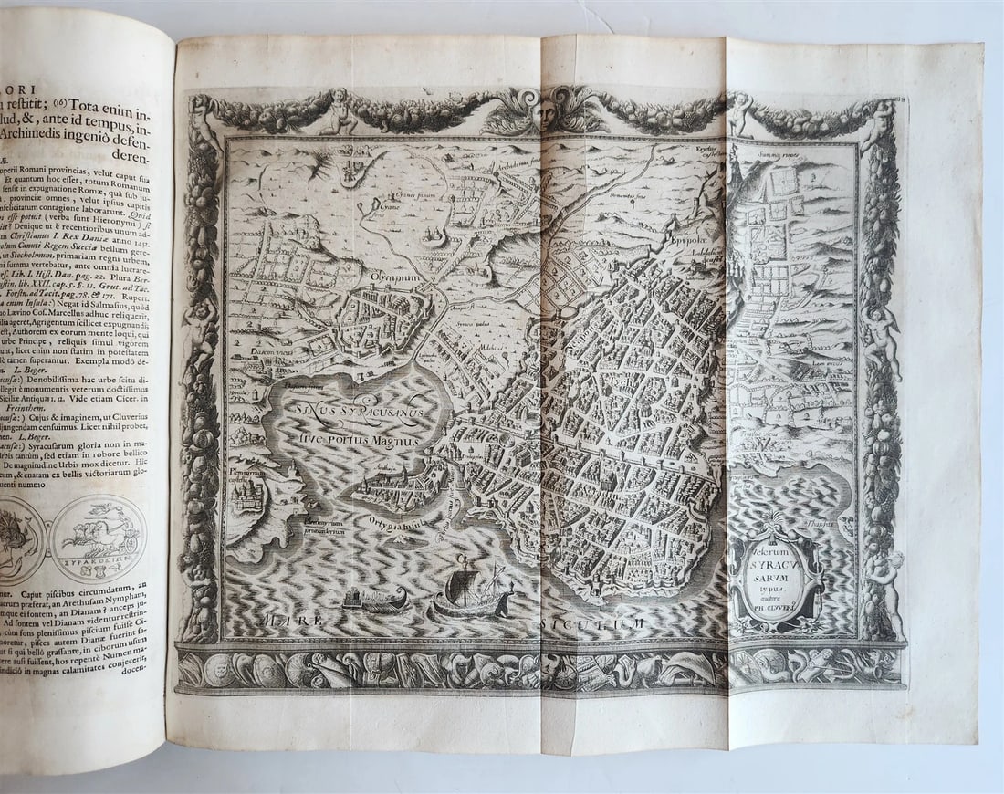 1704 ROMAN HISTORY ILLUSTRATED LARGE FOLIO antique VELLUM BOUND - 17