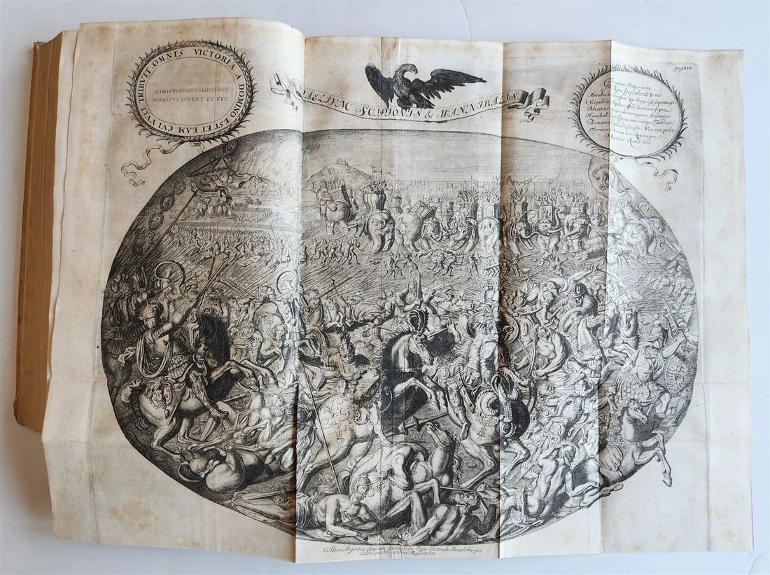 1704 ROMAN HISTORY ILLUSTRATED LARGE FOLIO antique VELLUM BOUND - 20