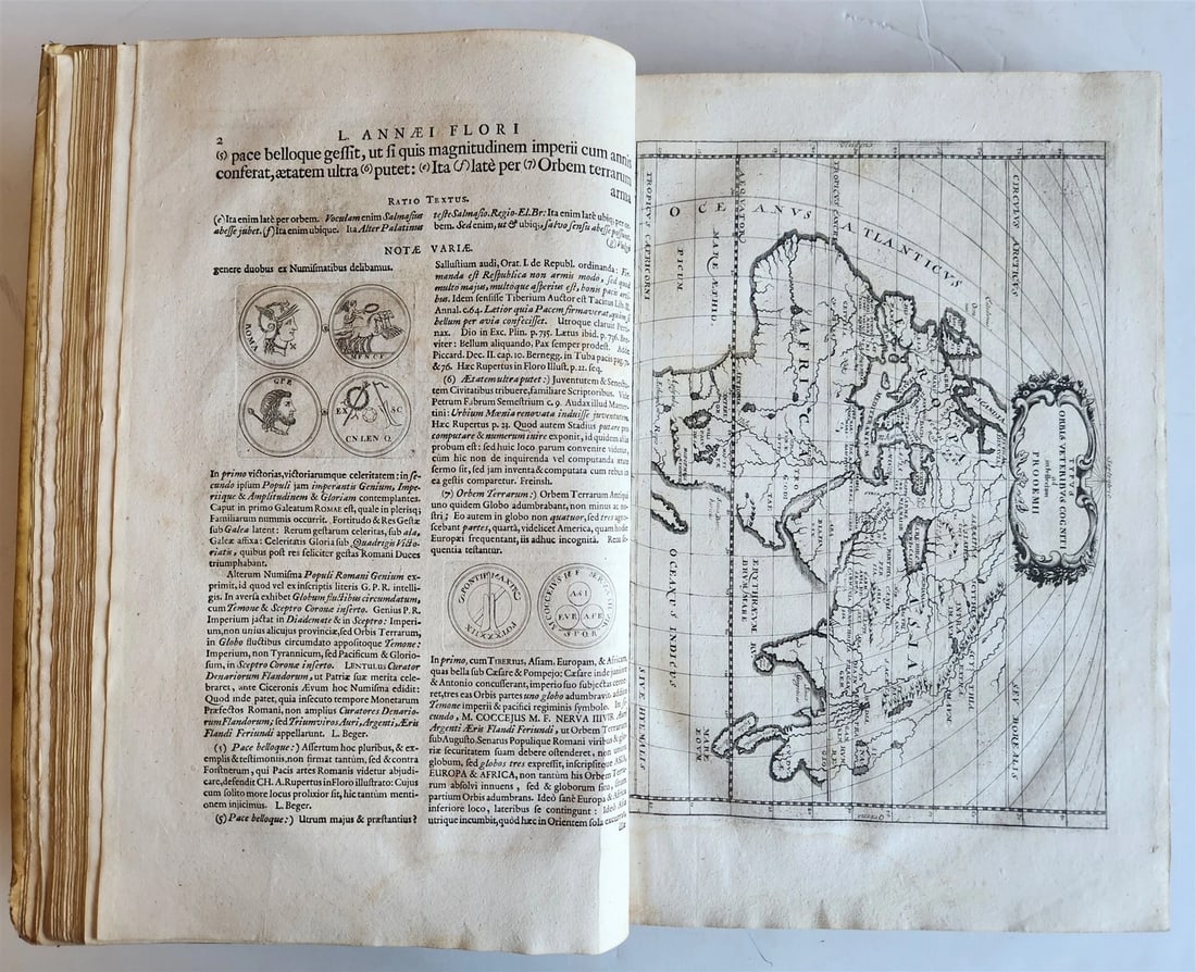 1704 ROMAN HISTORY ILLUSTRATED LARGE FOLIO antique VELLUM BOUND - 9