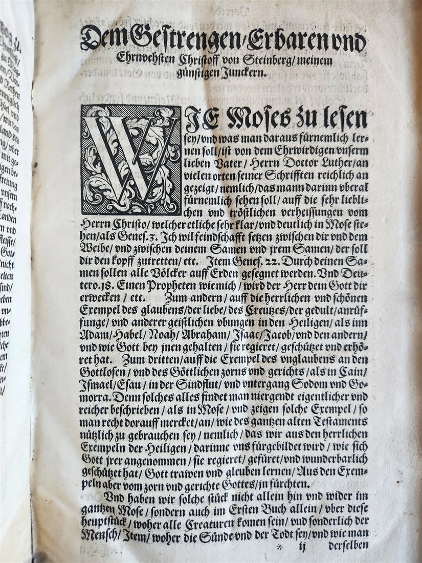 1558 MARTIN LUTHER WORKS PIGSKIN BOUND FOLIO in GERMAN antique - 4