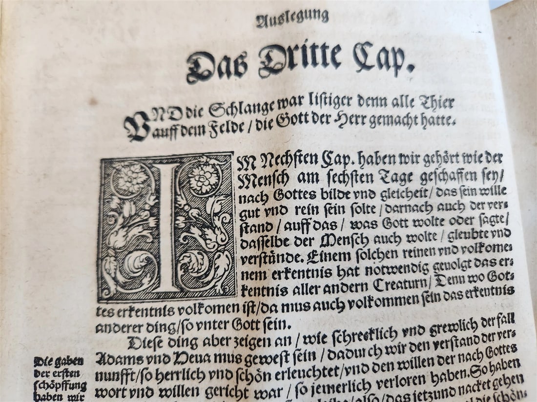 1558 MARTIN LUTHER WORKS PIGSKIN BOUND FOLIO in GERMAN antique - 6