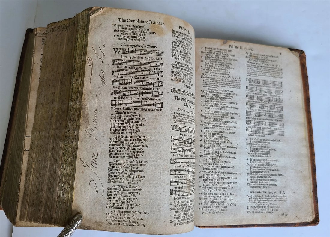 1631 BIBLE in ENGLISH ANTIQUE ILLUSTRATED Robert Barker OLD & NEW TESTAMENT 17c - 19