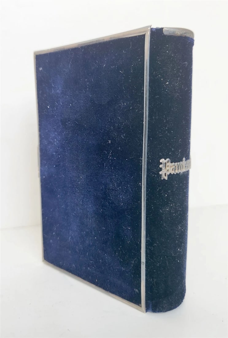 1880s PAROISSIEN ROMAIN antique BEAUTIFUL VELVET BINDING w/ SILVER CROSS CLASP - 2