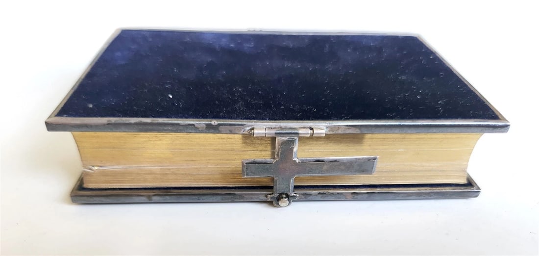 1880s PAROISSIEN ROMAIN antique BEAUTIFUL VELVET BINDING w/ SILVER CROSS CLASP - 3