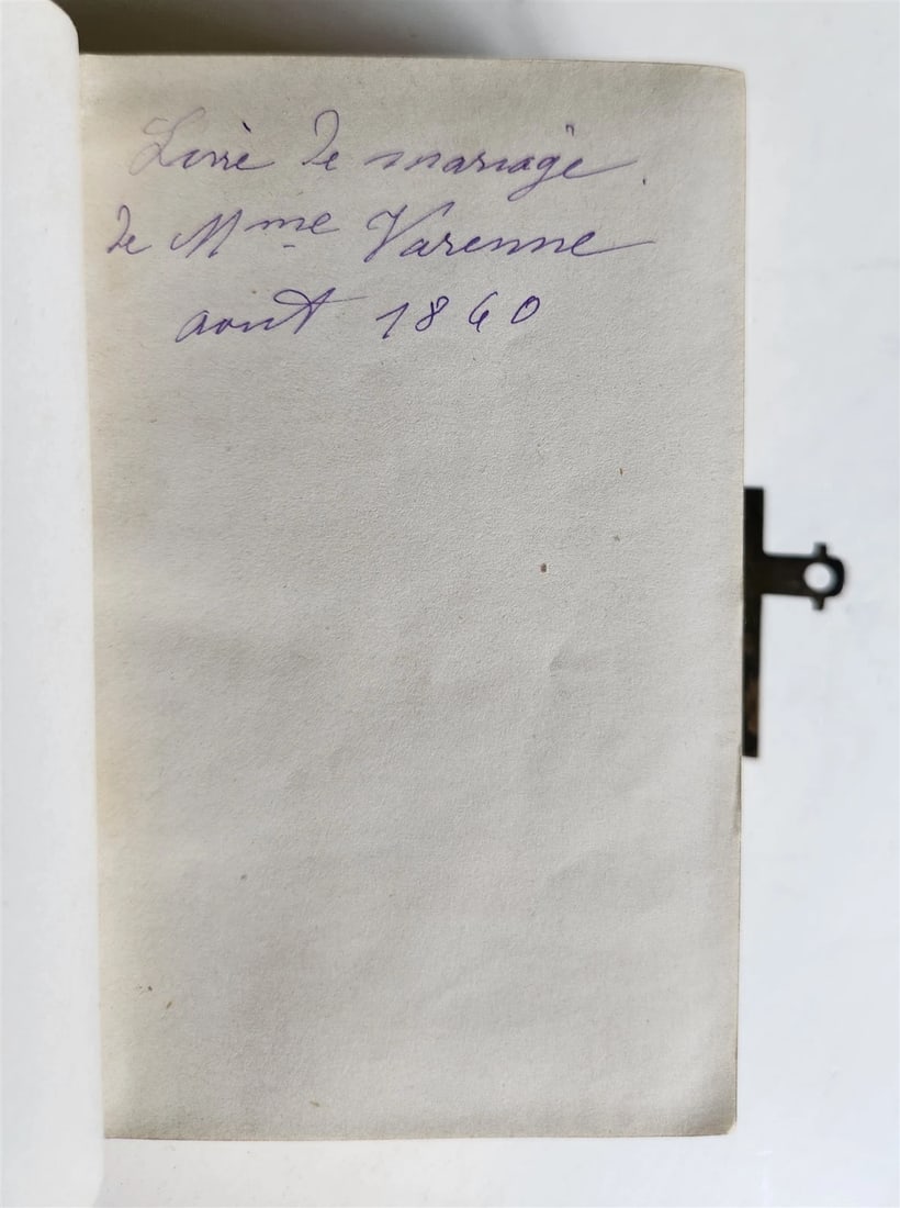 1880s PAROISSIEN ROMAIN antique BEAUTIFUL VELVET BINDING w/ SILVER CROSS CLASP - 9