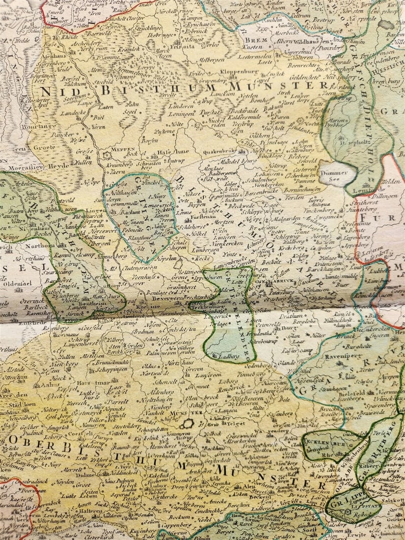 1761 GERMANY Circuli WESTPHALIAE antique MAP by HOMANN HEIRS - 3