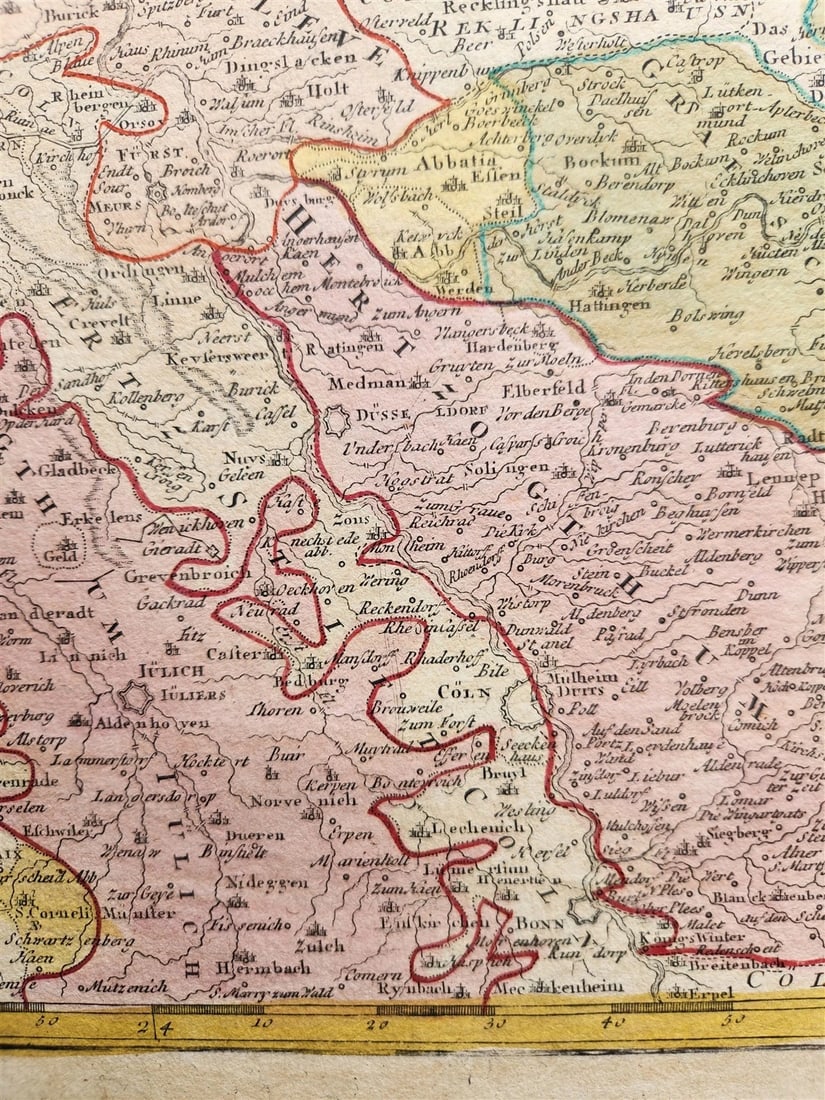 1761 GERMANY Circuli WESTPHALIAE antique MAP by HOMANN HEIRS - 4