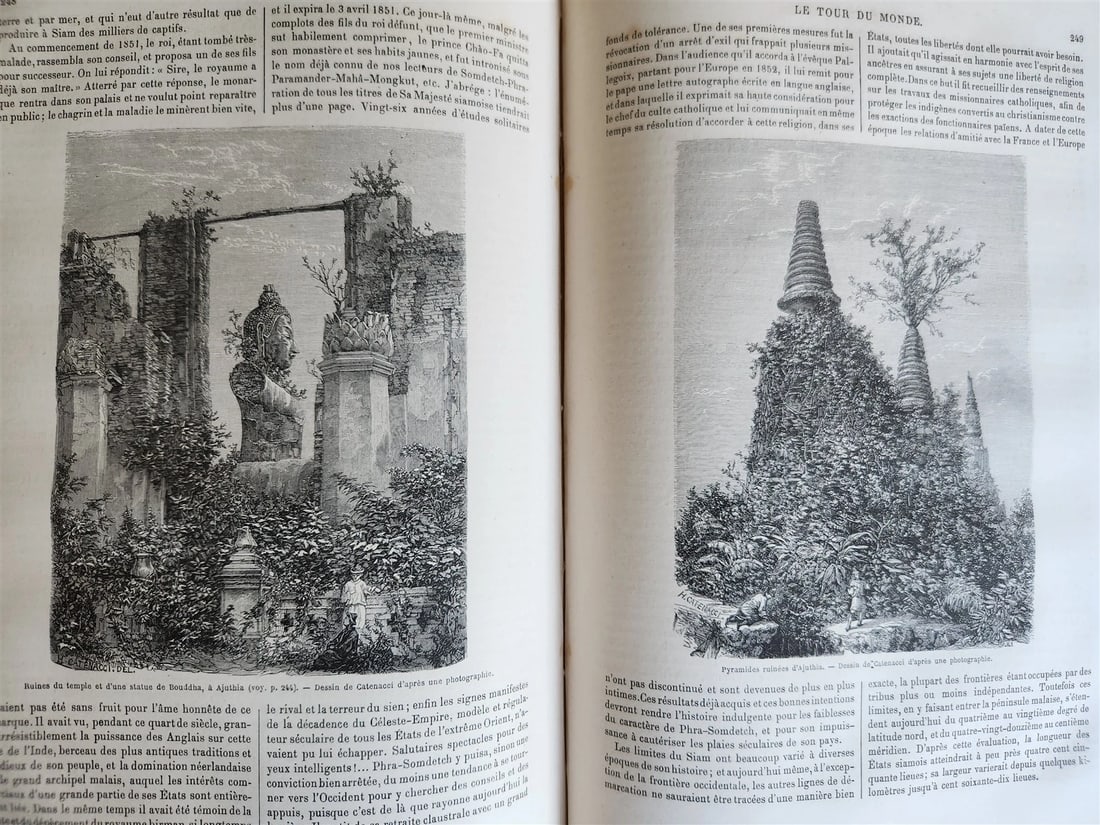 1863 HISTORY of VOYAGES ILLUSTRATED antique SIAM UNITED STATES INDIA TURKEY - 14