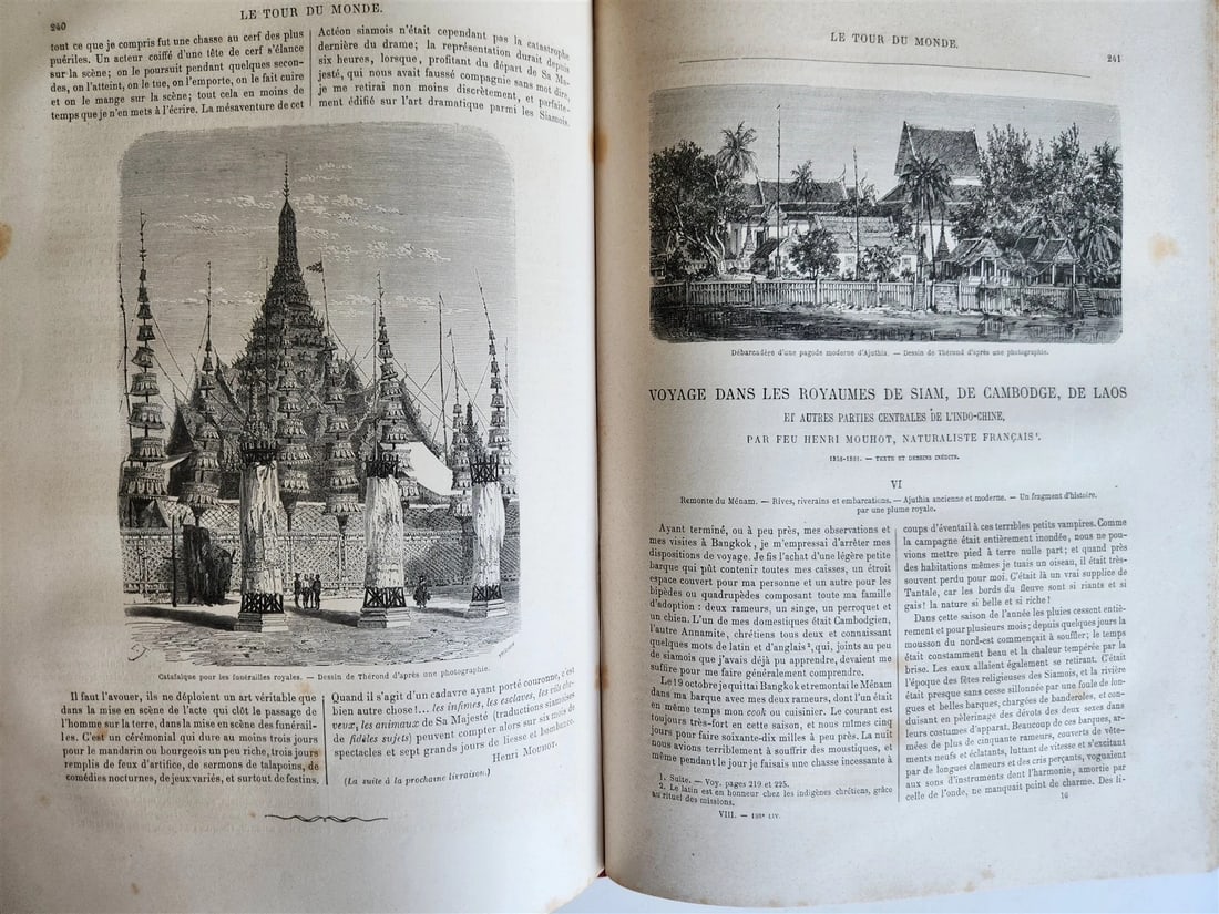 1863 HISTORY of VOYAGES ILLUSTRATED antique SIAM UNITED STATES INDIA TURKEY - 15