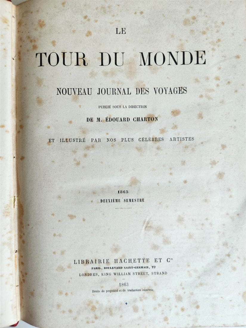 1863 HISTORY of VOYAGES ILLUSTRATED antique SIAM UNITED STATES INDIA TURKEY - 3