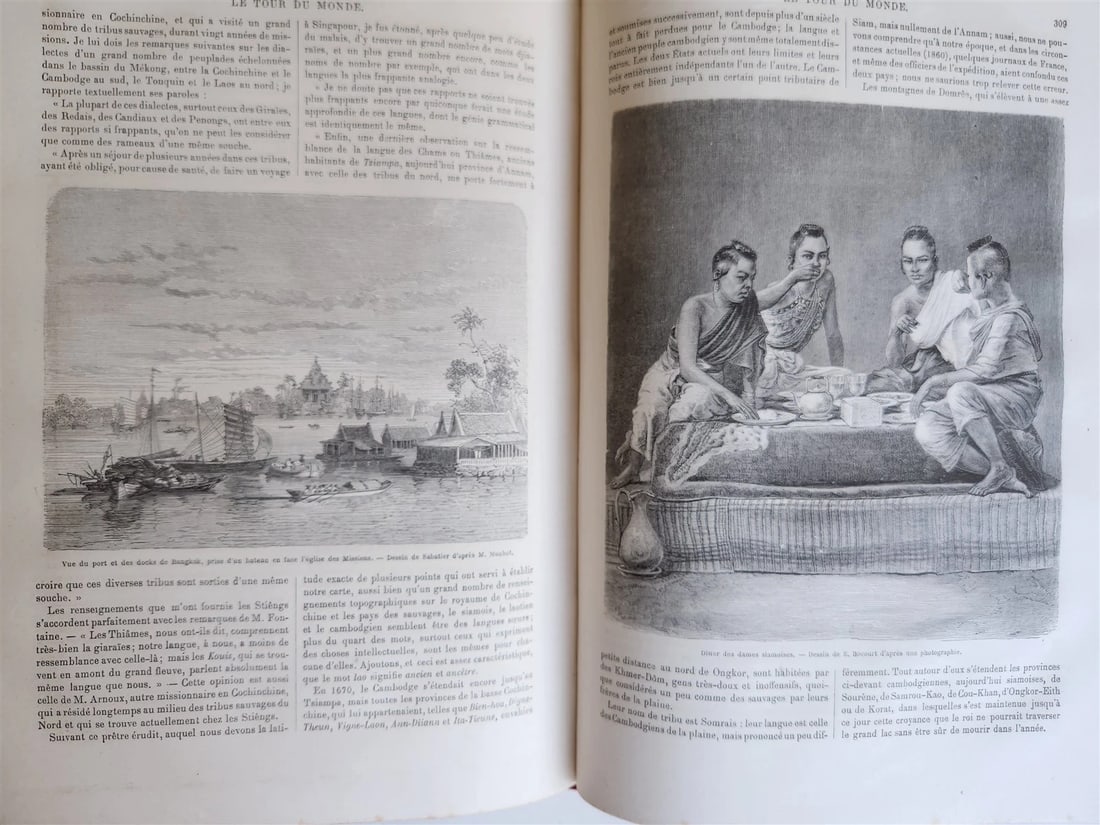 1863 HISTORY of VOYAGES ILLUSTRATED antique SIAM UNITED STATES INDIA TURKEY - 9