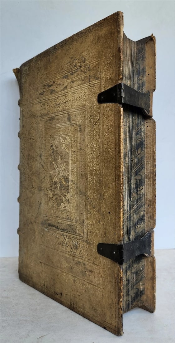 1727 COMMENTARIUS in IEREMIAM PROPHETAM THRENOS et BARUCH PIGSKIN FOLIO antique - 2