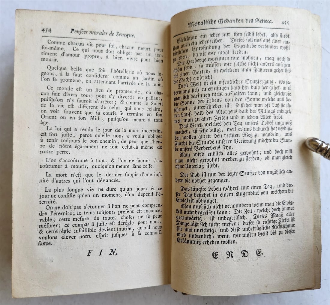 1758 FABLES of AESOP in FRENCH & GERMAN antique - 10