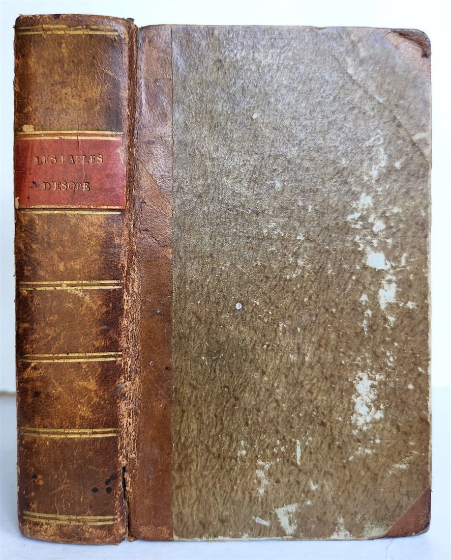 1758 FABLES of AESOP in FRENCH & GERMAN antique - 4